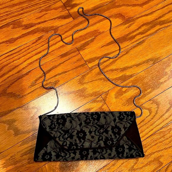 Stuart Weitzman small black lace pocket book - Picture 1 of 9